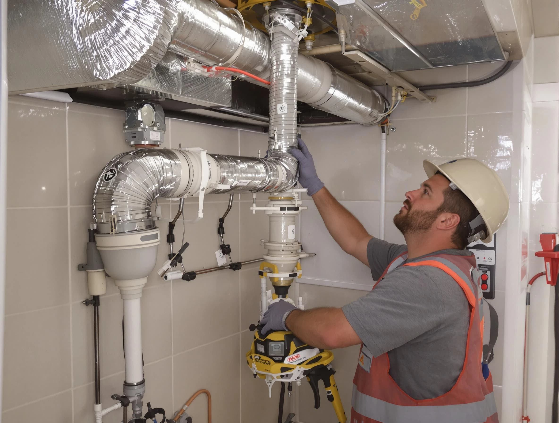 Fullerton Dryer Vent Cleaning expert performing professional dryer vent repair and installation in Fullerton