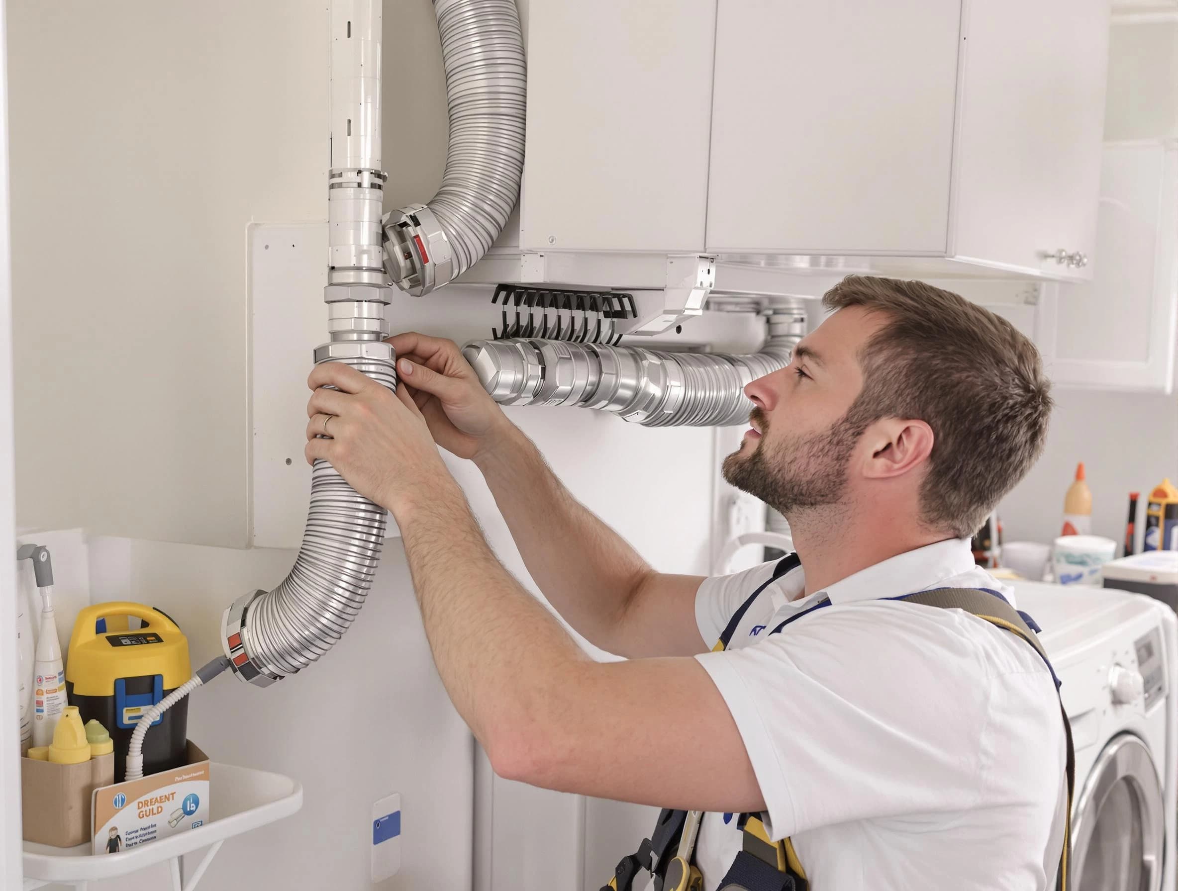 Professional dryer vent repair and installation by Fullerton Dryer Vent Cleaning in Fullerton