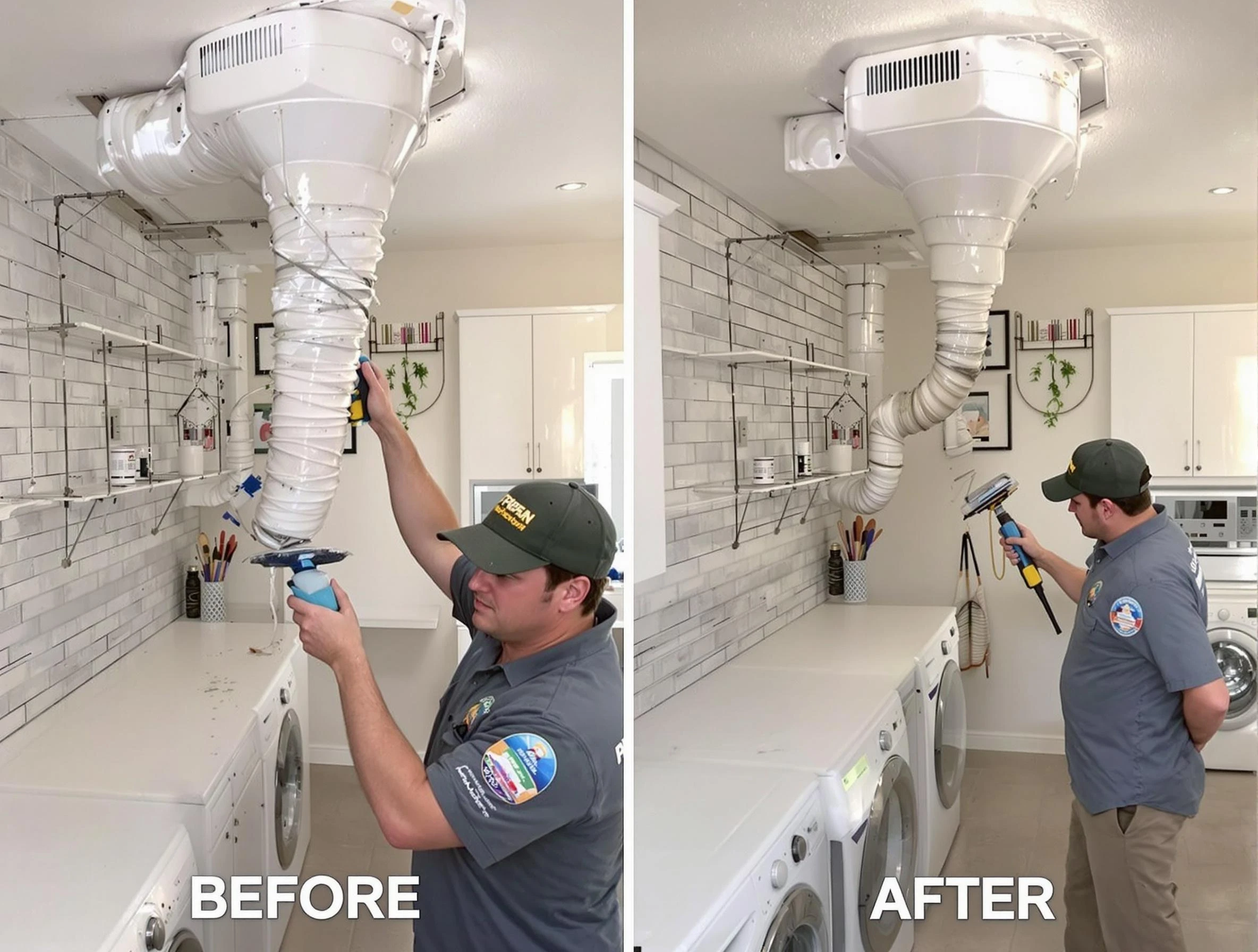Professional dryer exhaust vent cleaning by Fullerton Dryer Vent Cleaning in Fullerton