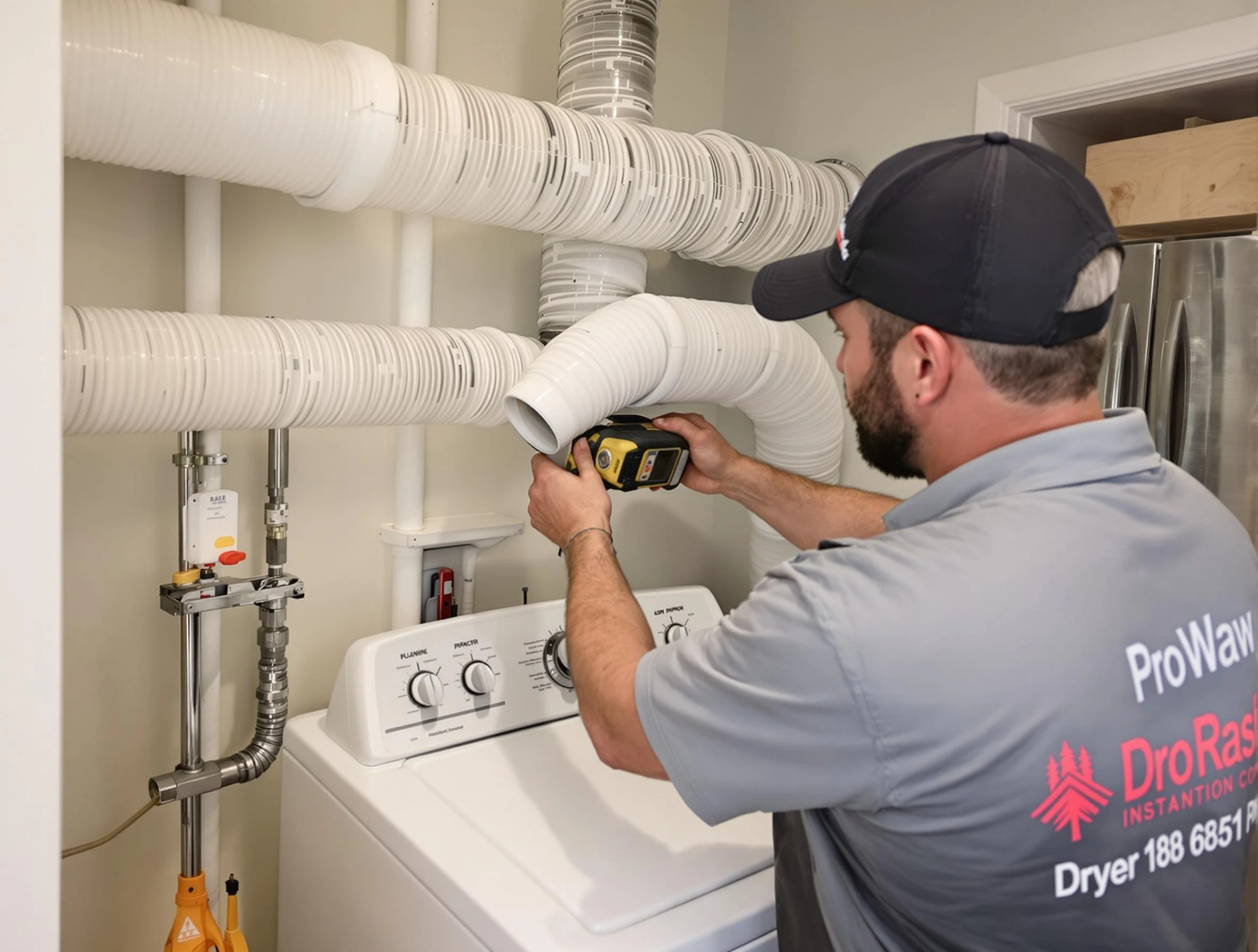 Professional dryer vent hose installation by Fullerton Dryer Vent Cleaning in Fullerton