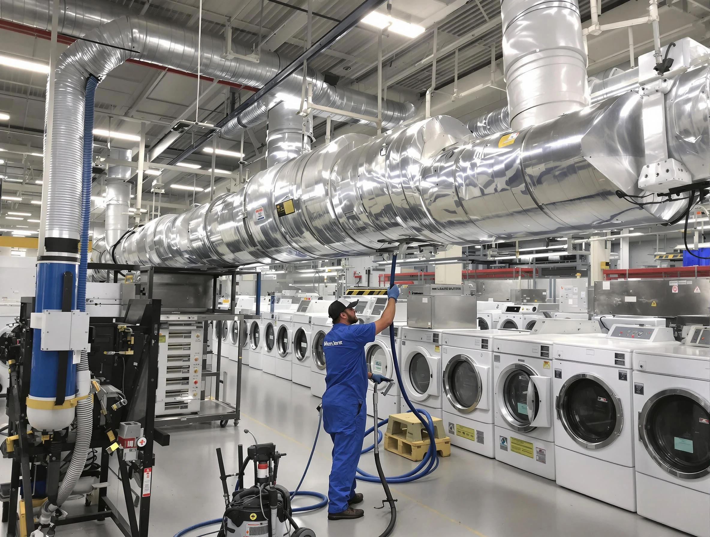 Fullerton Dryer Vent Cleaning team performing heavy-duty industrial dryer vent cleaning in Fullerton